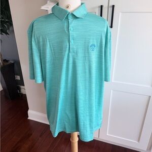 ADIDAS Spacedye Stripe Polo Shirt Mens